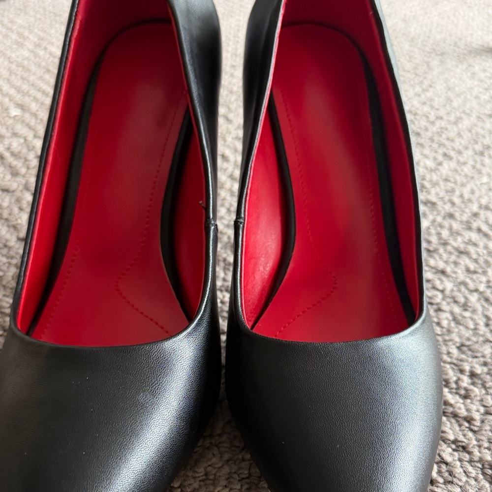 Chic Black and Red Women's Heels